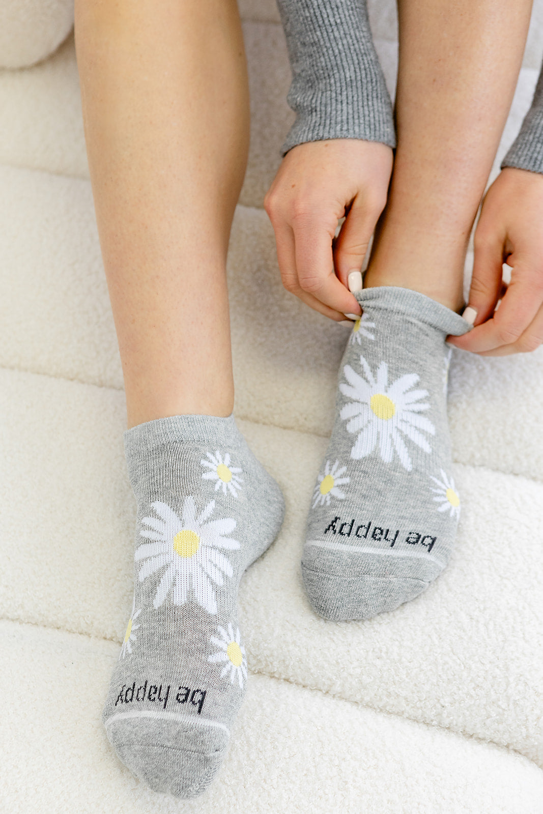 Be Happy Blossom Grip Socks (Daisy)