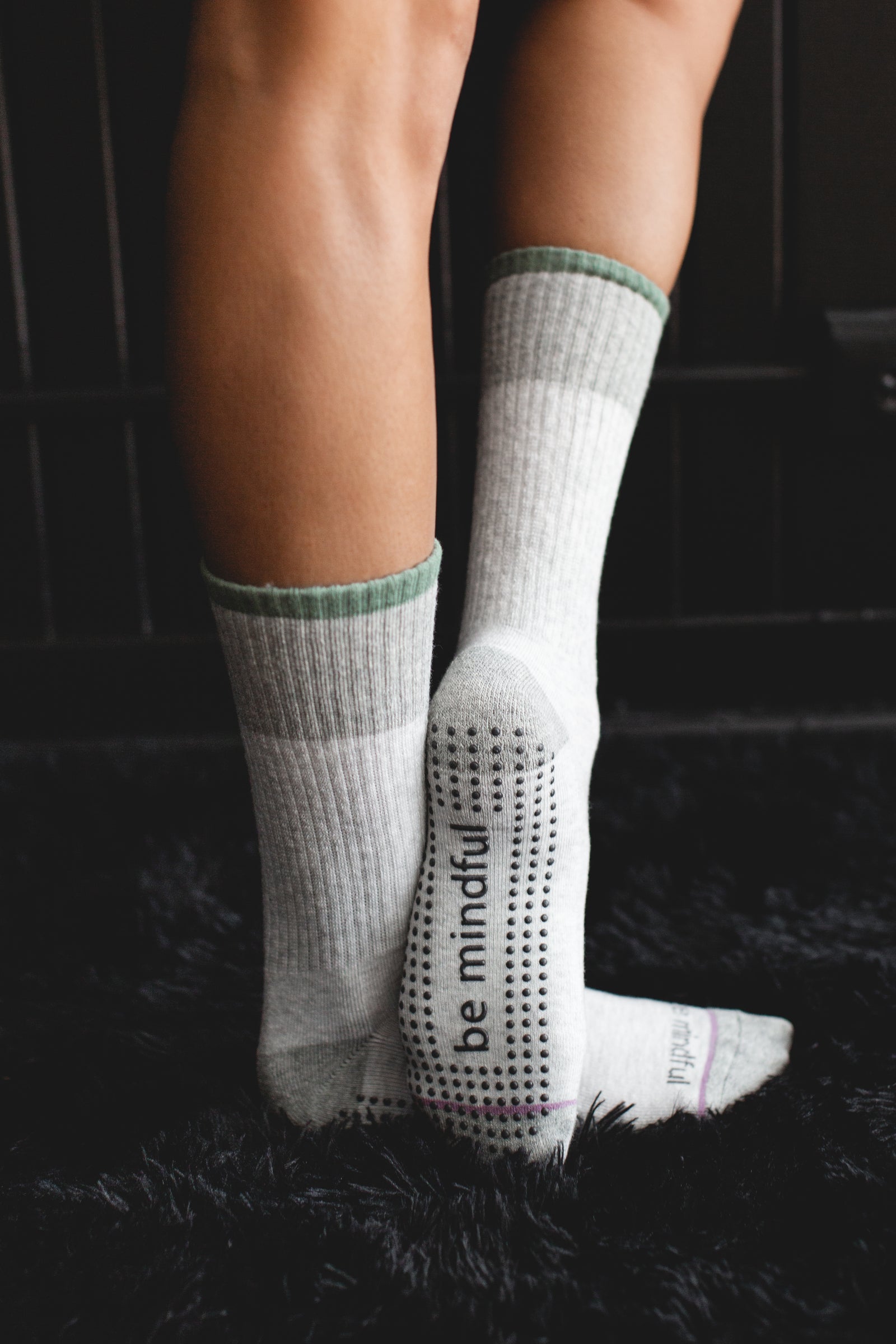 Crew Be Thankful Grip Socks (Heather/Cyprus)