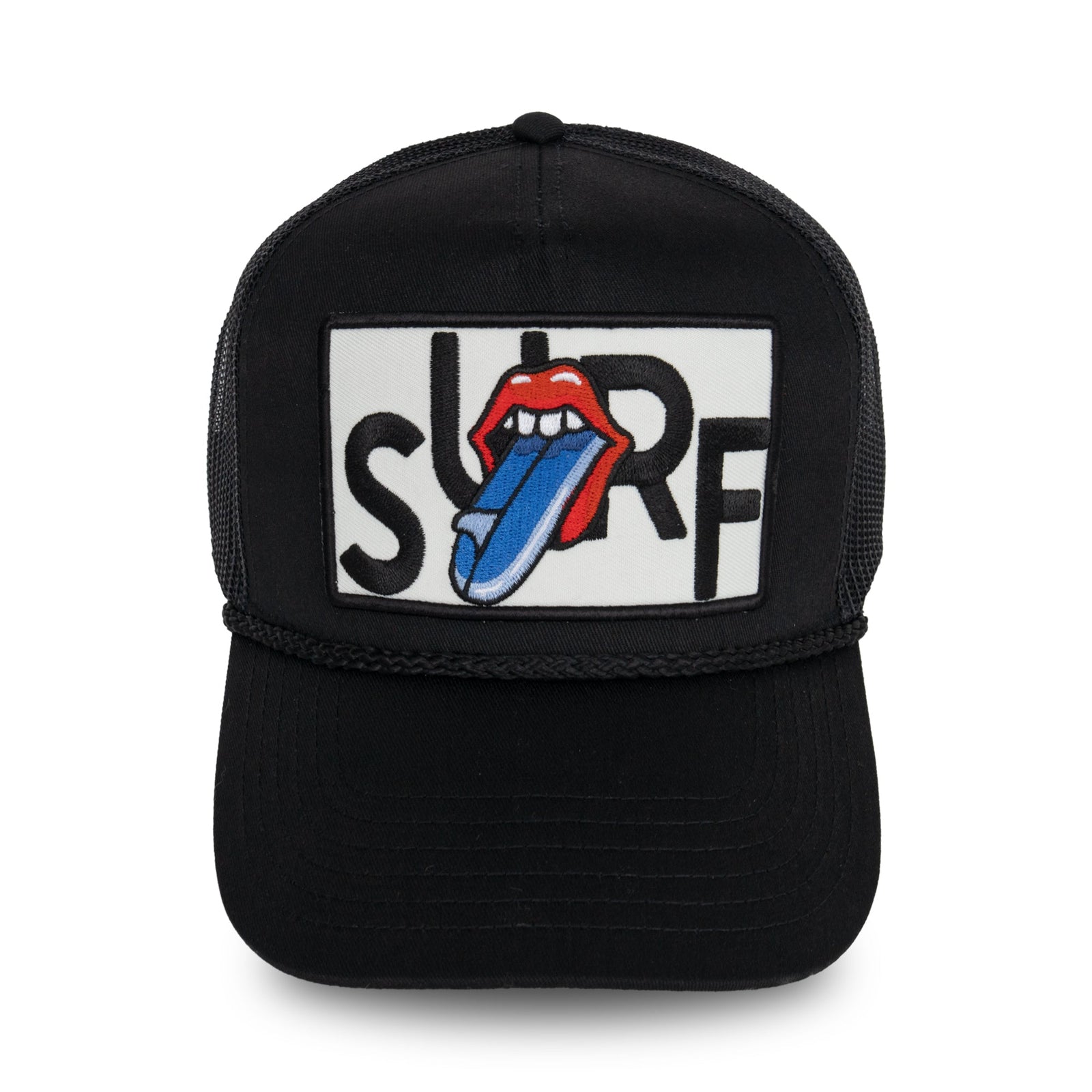 Rebel Surf Club Beach Trucker Hat in Jet Setter Black