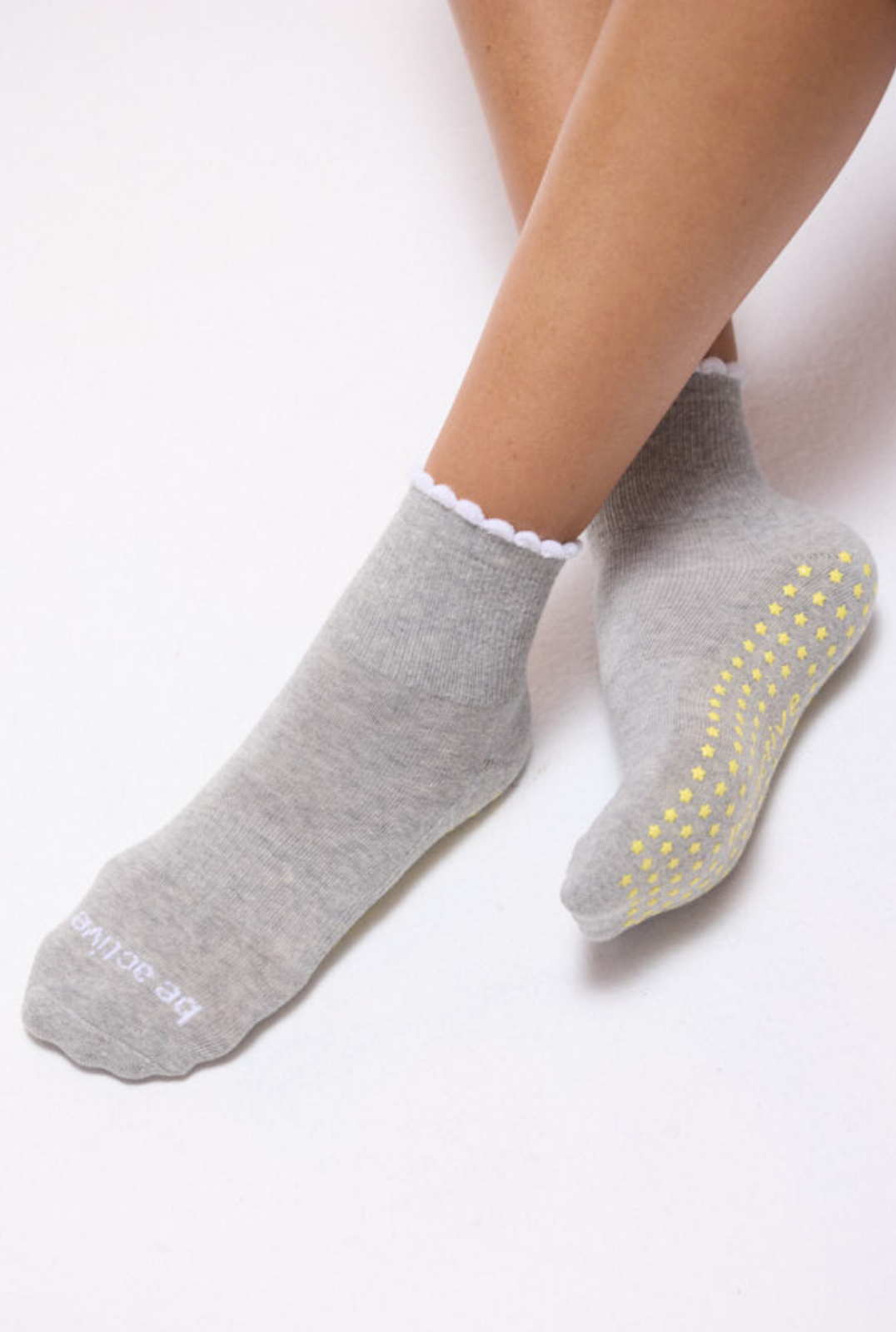 Short Crew Be Active Grip Socks (Heather/Star)
