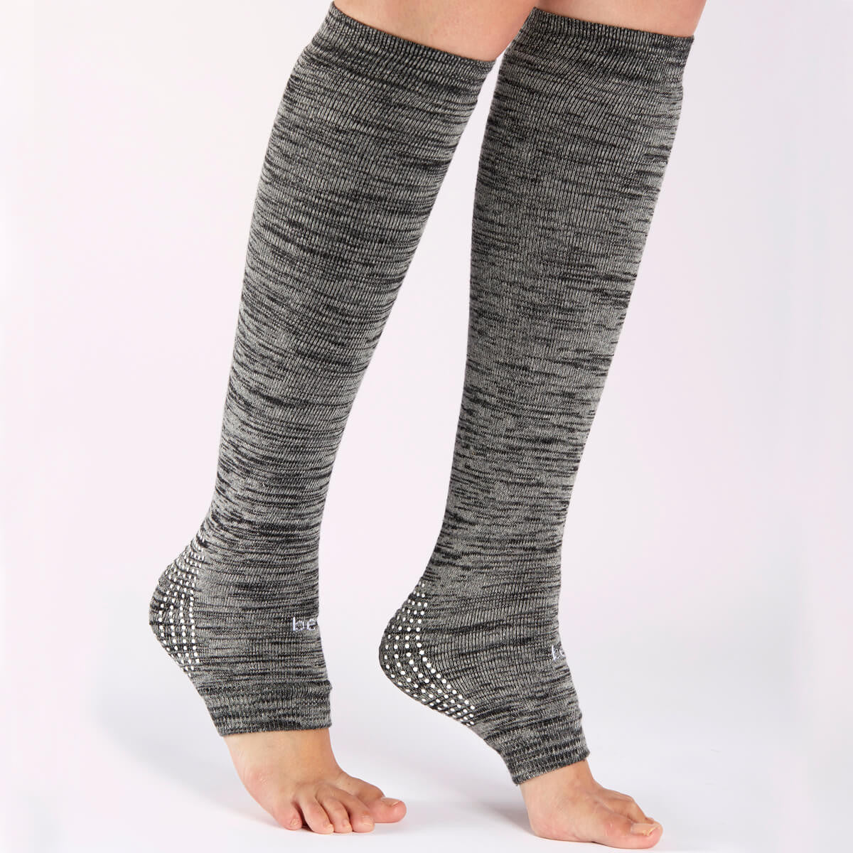 be love marbled grip leg warmers ash, sticky be socks, best grip socks, best grippy socks, best yoga socks, best pilates socks