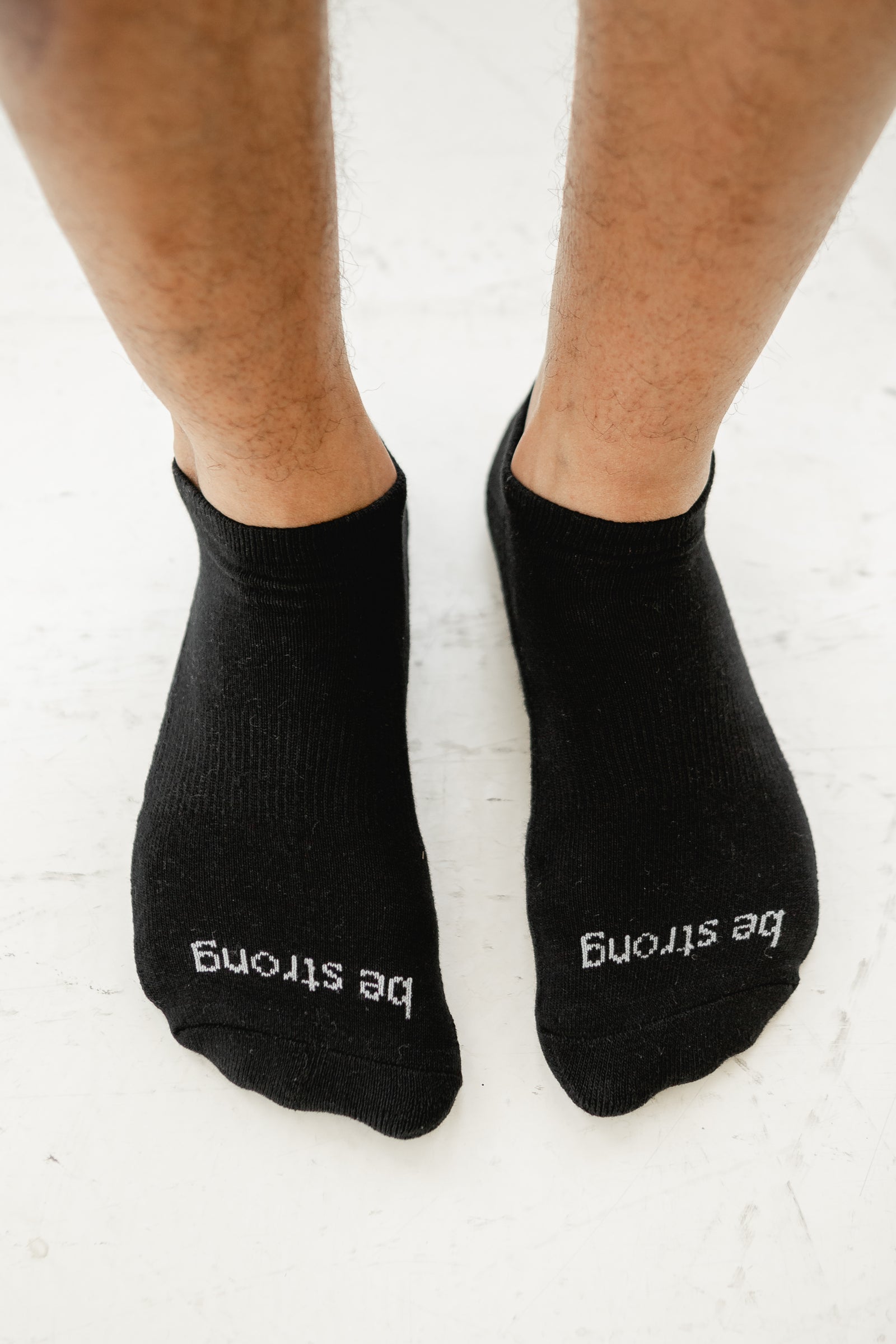 Mens Be Strong Grip Socks (Black/Slate)