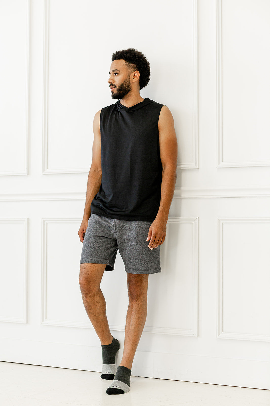 Mens Be You Grip Socks (Metal)