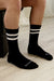 Mens Crew Be Strong Grip Socks (Black/White)