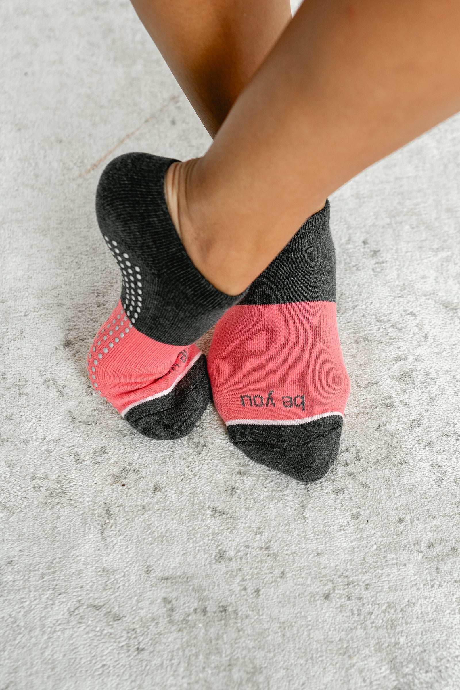 Be You Grace Grip Socks (Guava)