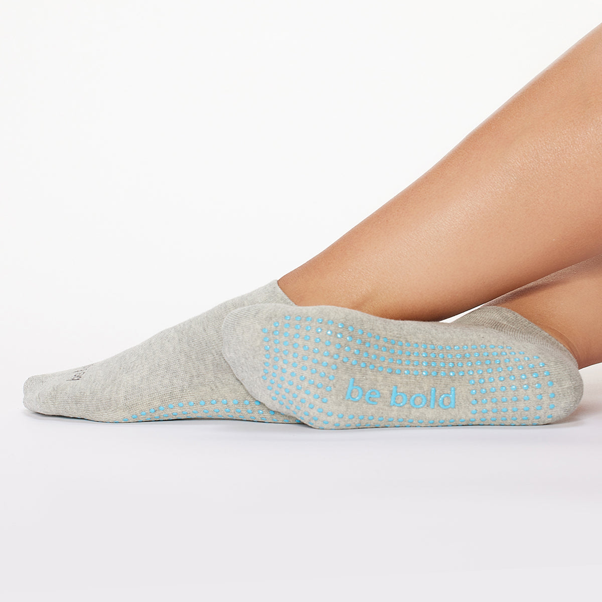 Be Bold Grip Socks (Heather/Island Blue)
