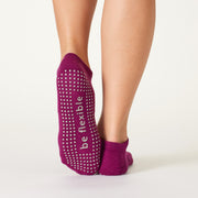 Be Flexible Grip Socks (Acai/Grey)