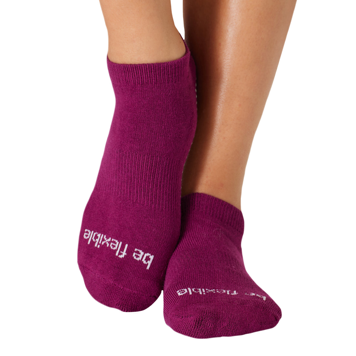 Be Flexible Grip Socks (Acai/Grey)