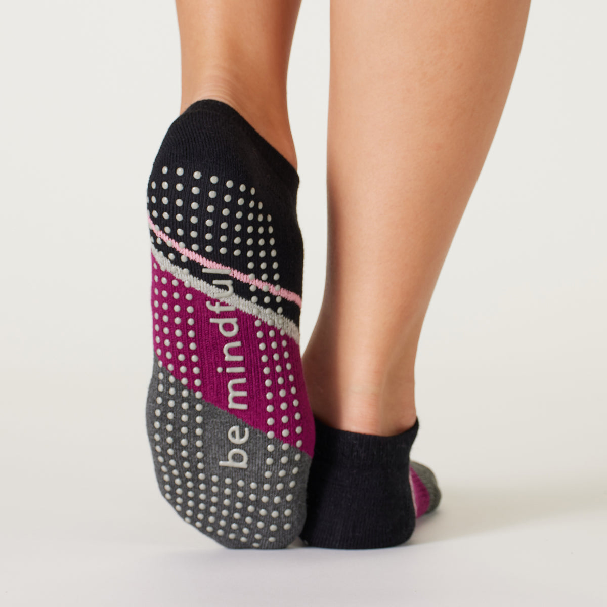 Be Mindful Laila Grip Socks (Plum)