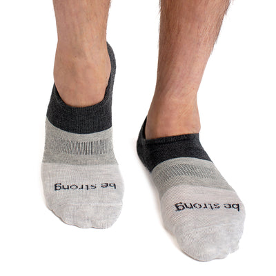 NEW **No Show** Men's Be Strong Grip Socks (Ace)