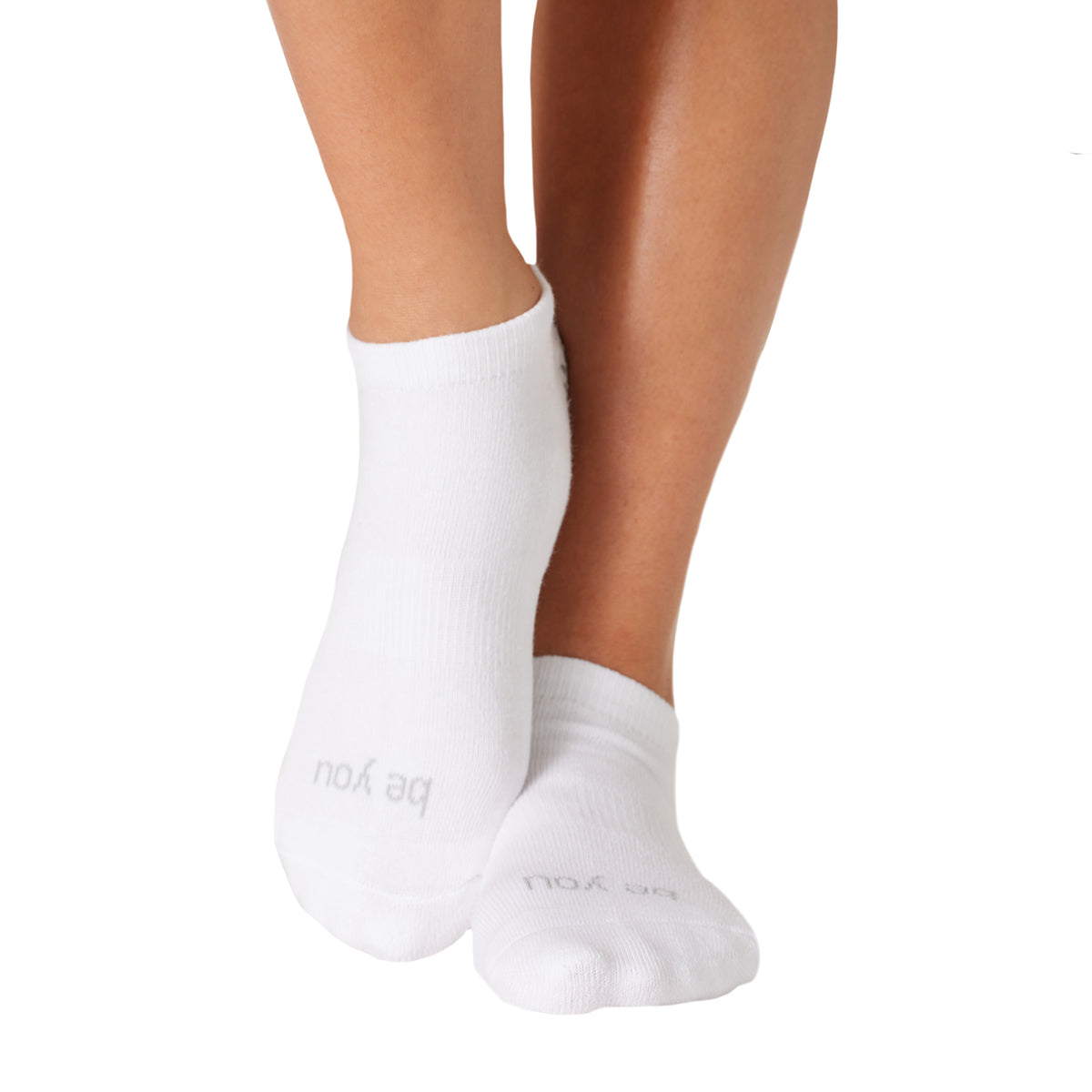 Be You Grip Socks (White/Grey)