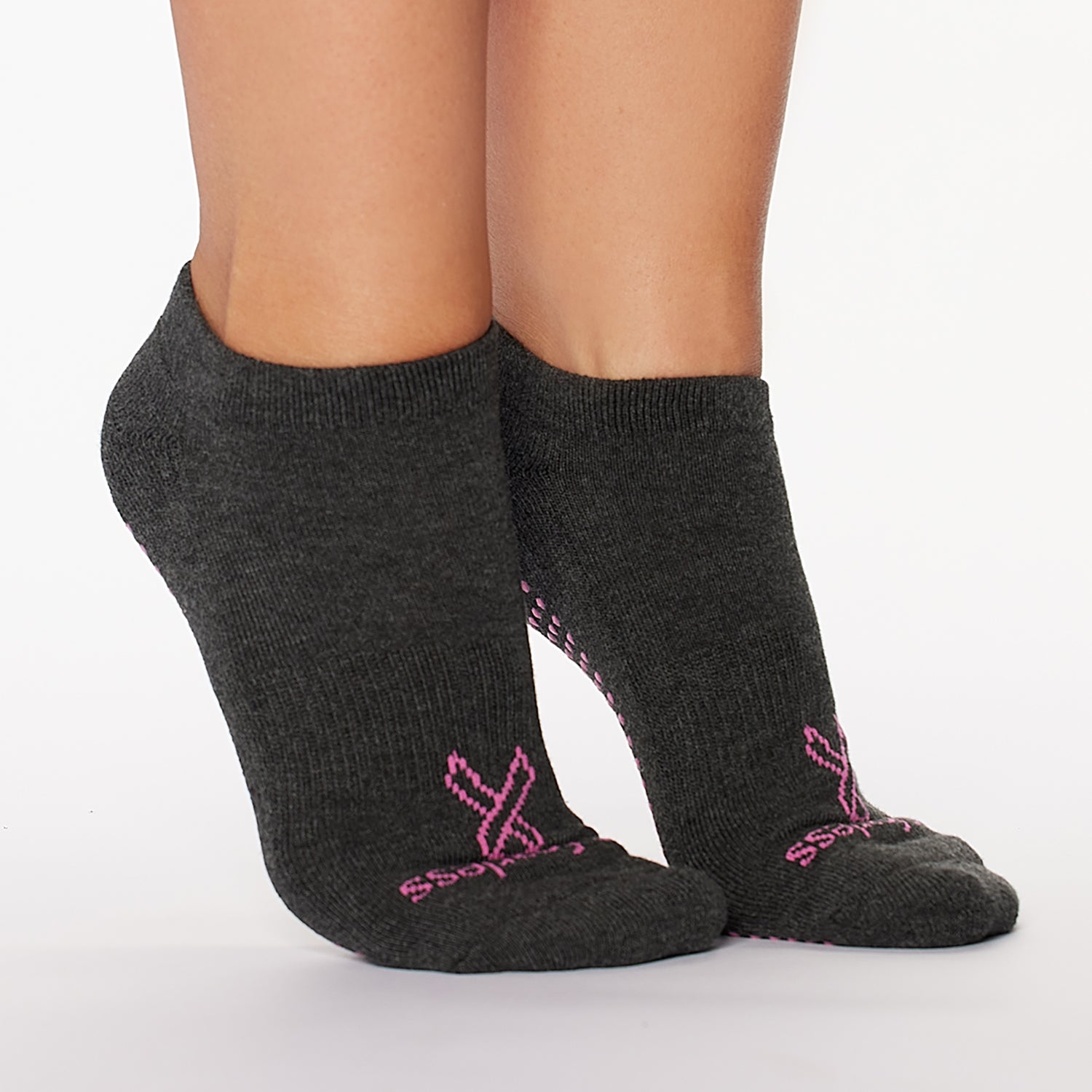 Be Brave & Fearless Breast Cancer Grip Socks