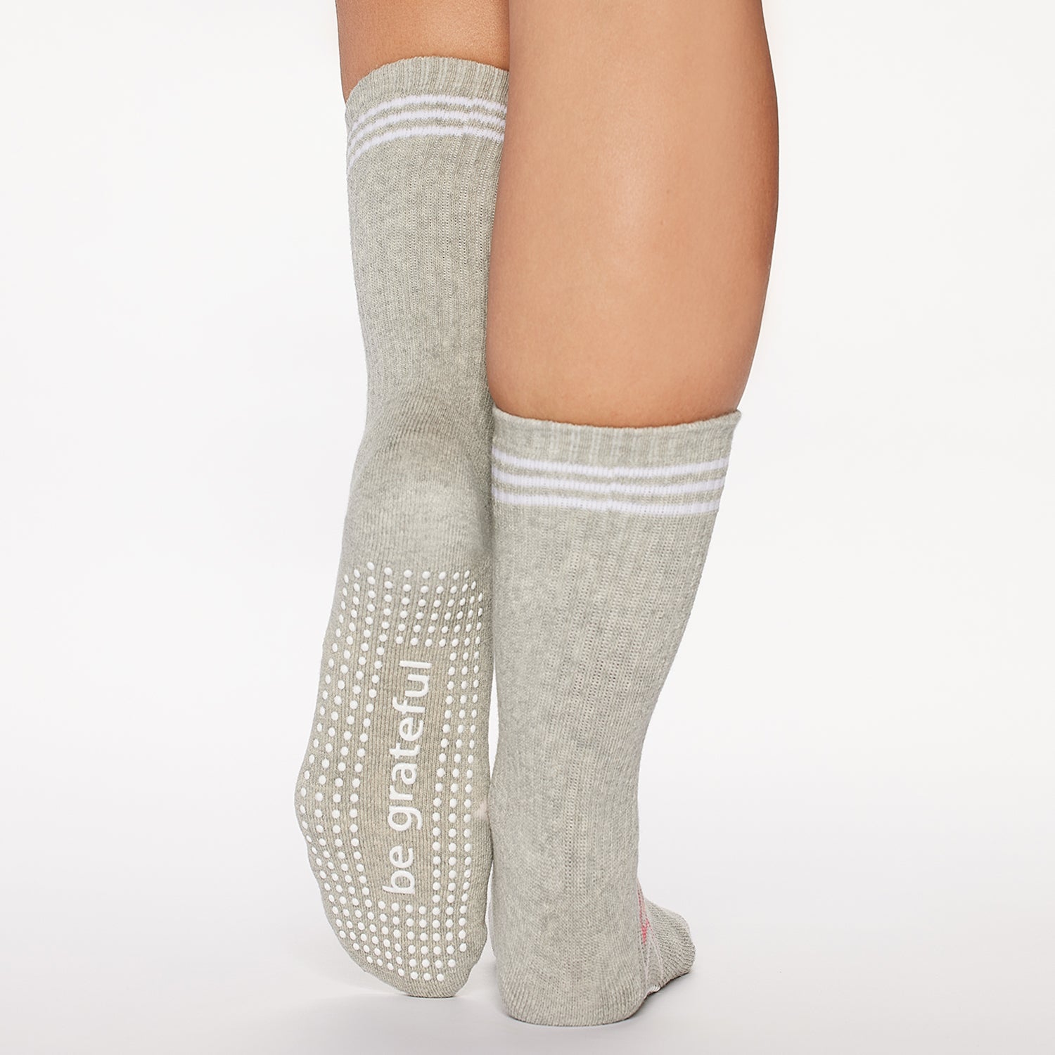 Crew Be Grateful Grip Socks (Grey/Starburst)