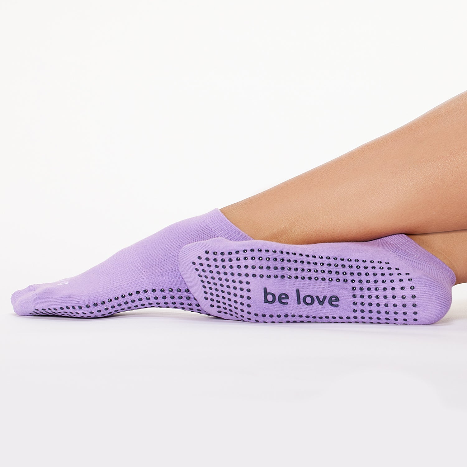 Be Love Grip Socks (Soft Lilac/Navy)