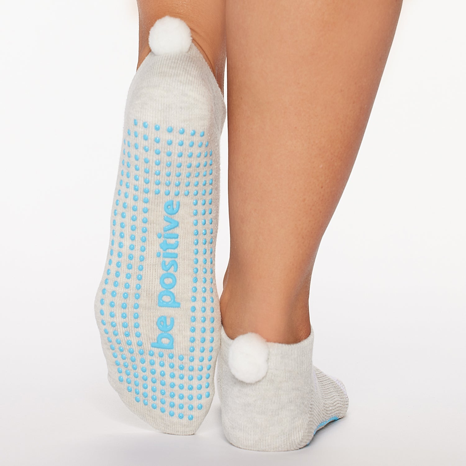 Pom Pom Be Positive Grip Socks (Spark)