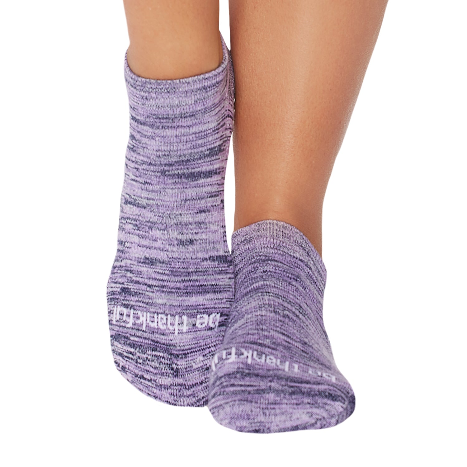 Be Thankful Marbled Grip Socks (Lilac)