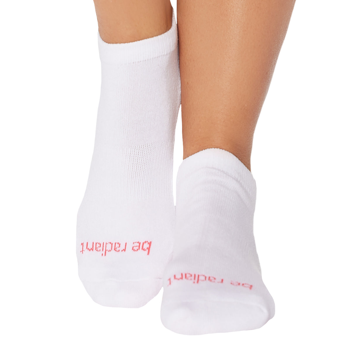 Be Radiant Grip Socks (White/Tulip)
