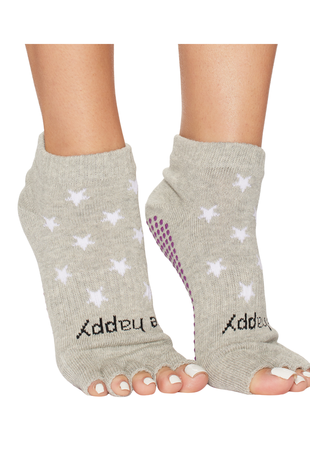 Half Toe Be Happy Grip Socks (Shine)