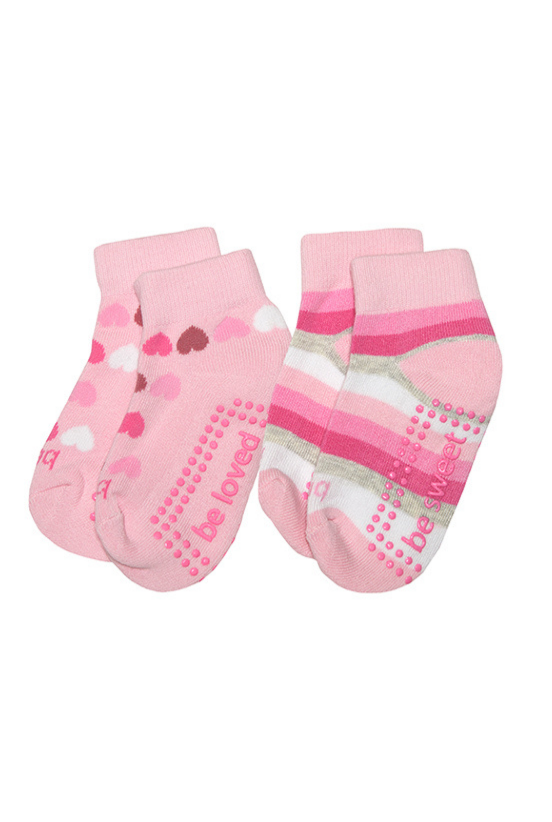 Girls 2 Pack Grip Socks 2T-4T (Fiona)