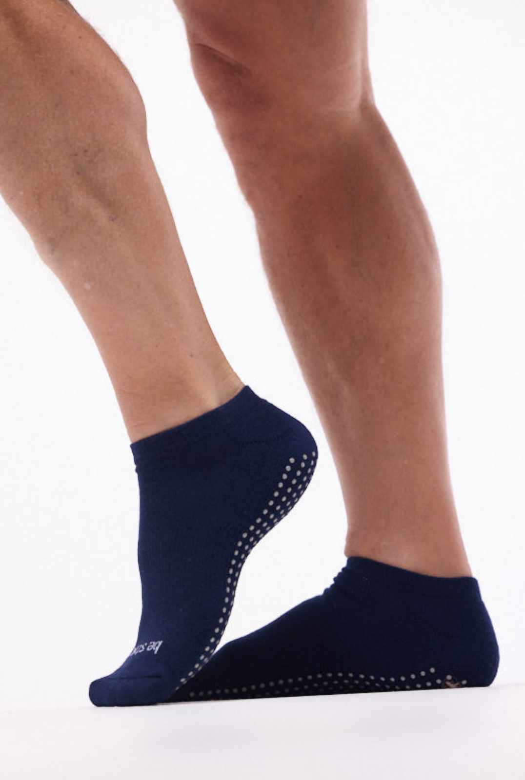 Mens Be Strong Grip Socks (Navy/Grey)