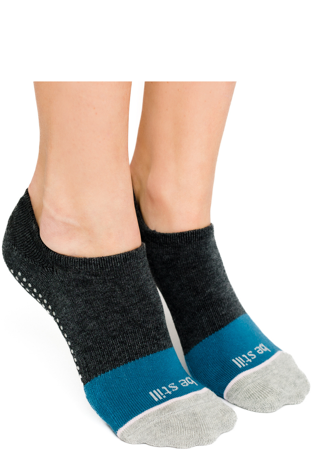 **No Show** Be Still Grip Socks (Wave)