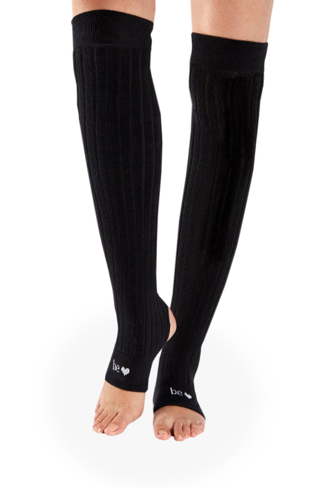 Be Love Stirrup Grip Leg Warmers (Black/White)