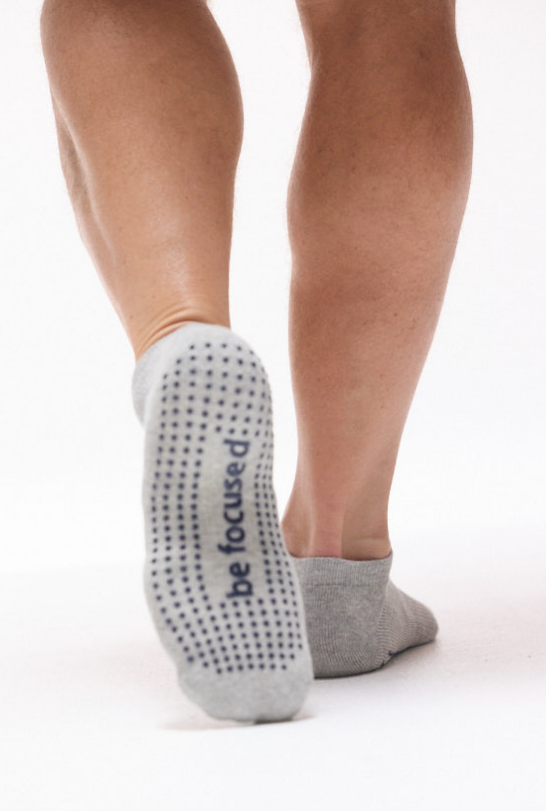 Mens Be Focused Grip Socks (Heather/Navy)