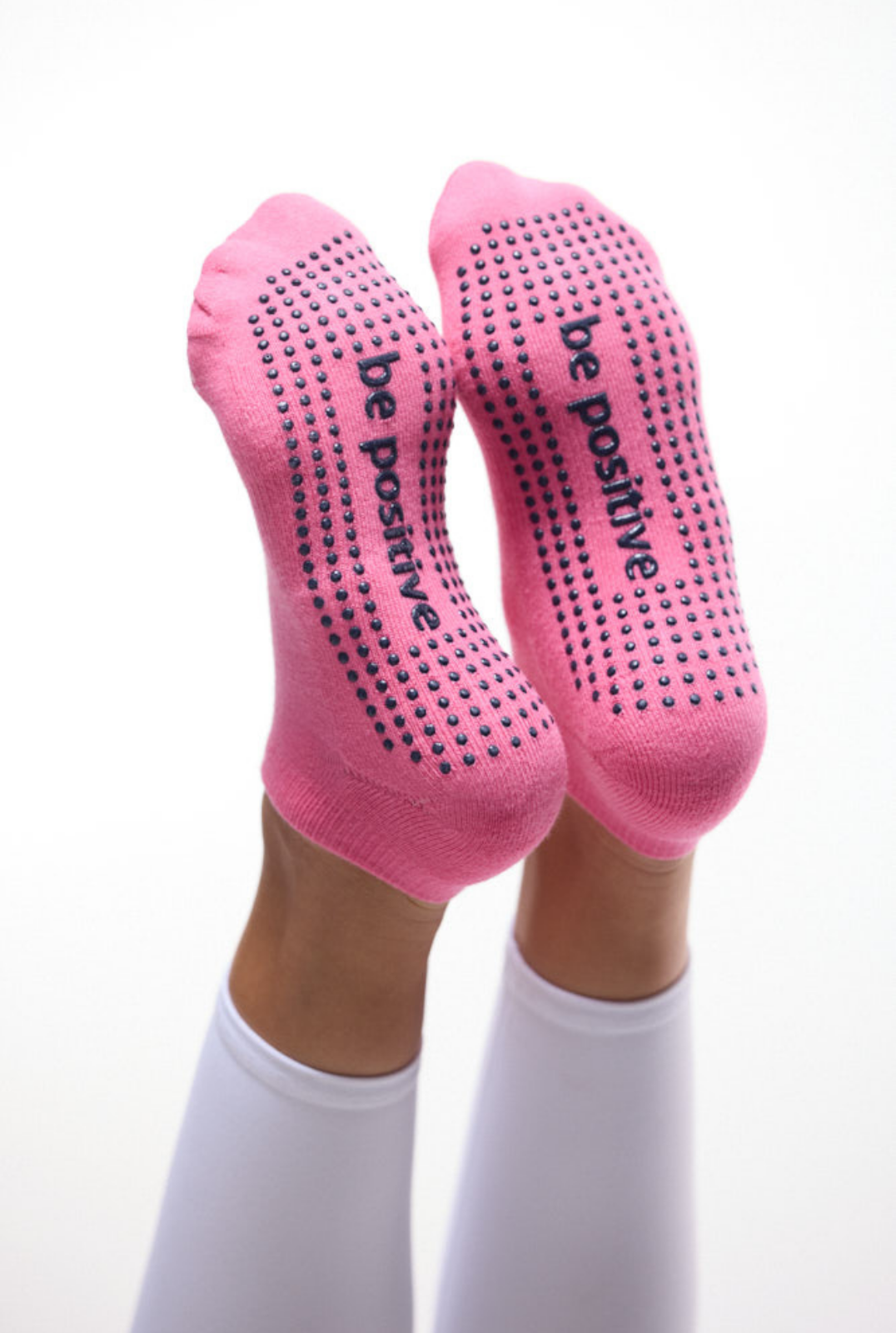 Be Positive Grip Socks (Pink Lemonade/Navy)