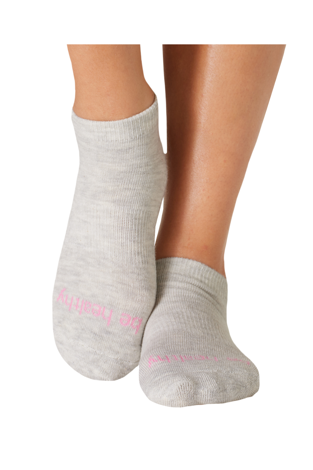 Be Healthy Grip Socks (Heather/Flamingo)