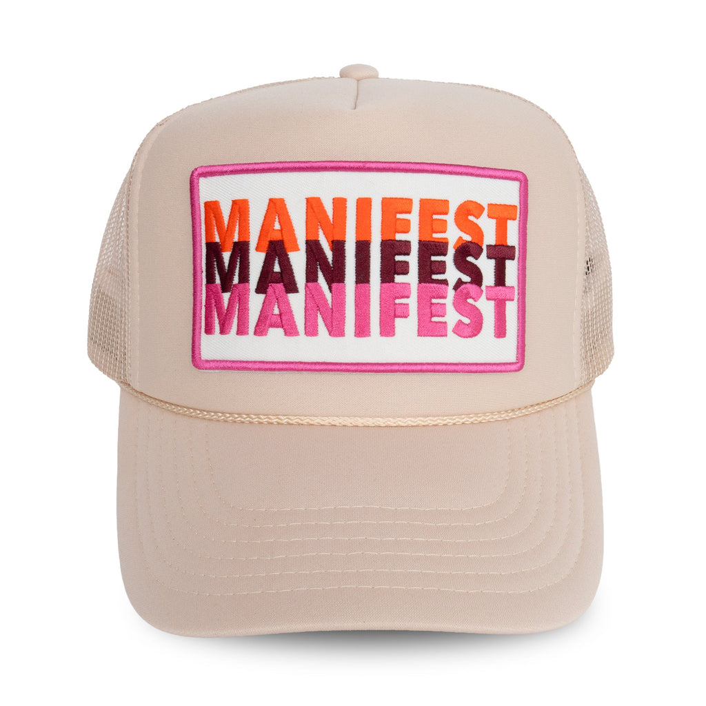 Manifest Inspirational Foam Trucker Hat Beach Club