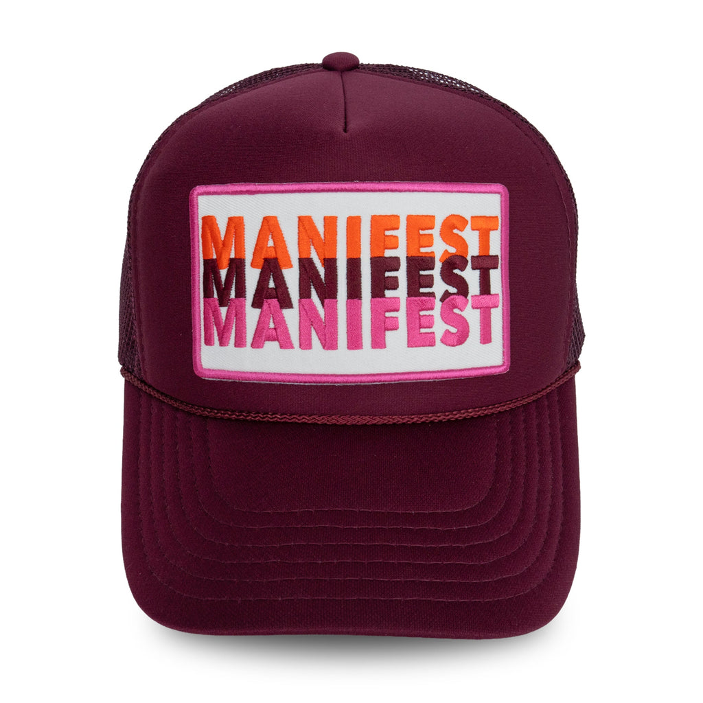 Manifest Inspirational Foam Trucker Hat Bordeaux Bébé