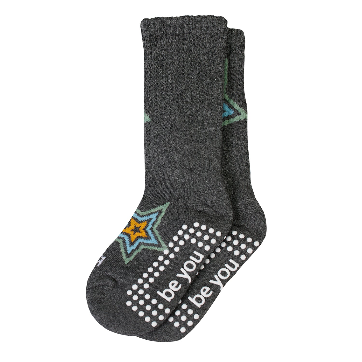 Boys 2 Pack Grip Crew Socks 2T-4T (Sam)