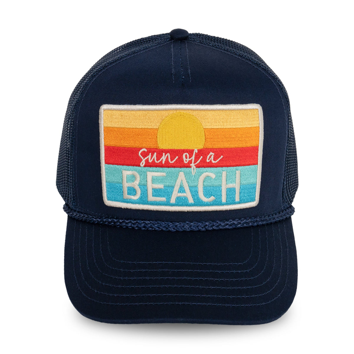 Sun of a Beach Trucker Hat in Midnight Tide
