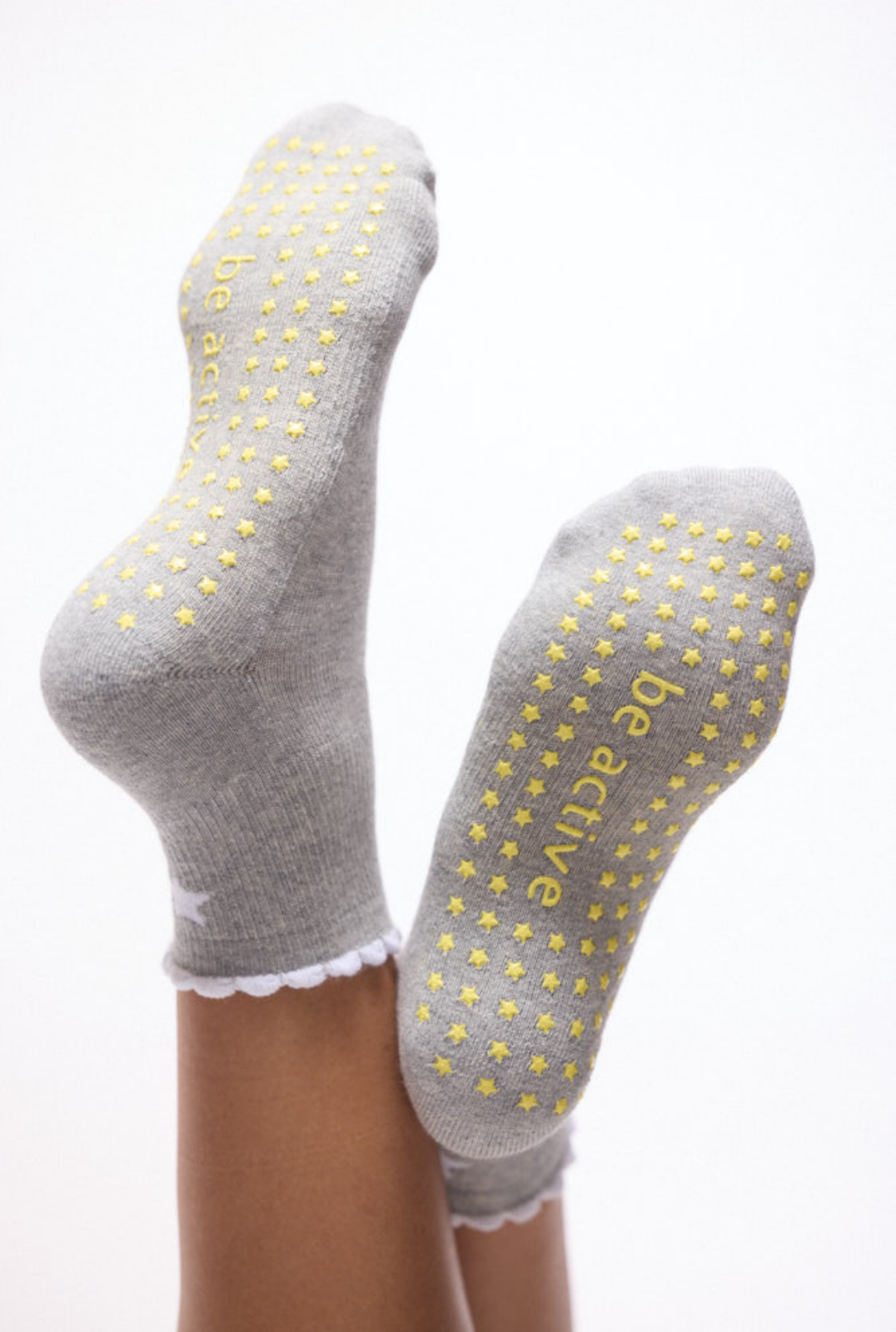 Short Crew Be Active Grip Socks (Heather/Star)