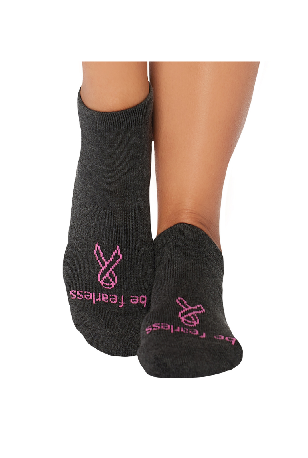 Be Brave & Fearless Breast Cancer Grip Socks