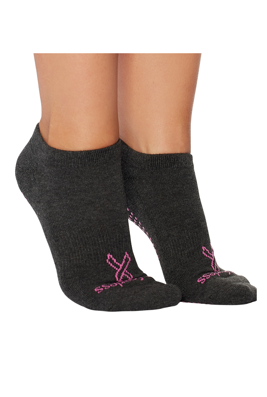 Be Brave & Fearless Breast Cancer Grip Socks