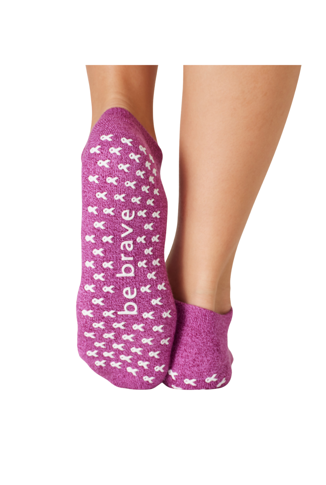 Be Brave Breast Cancer Grip Socks (Marbled)