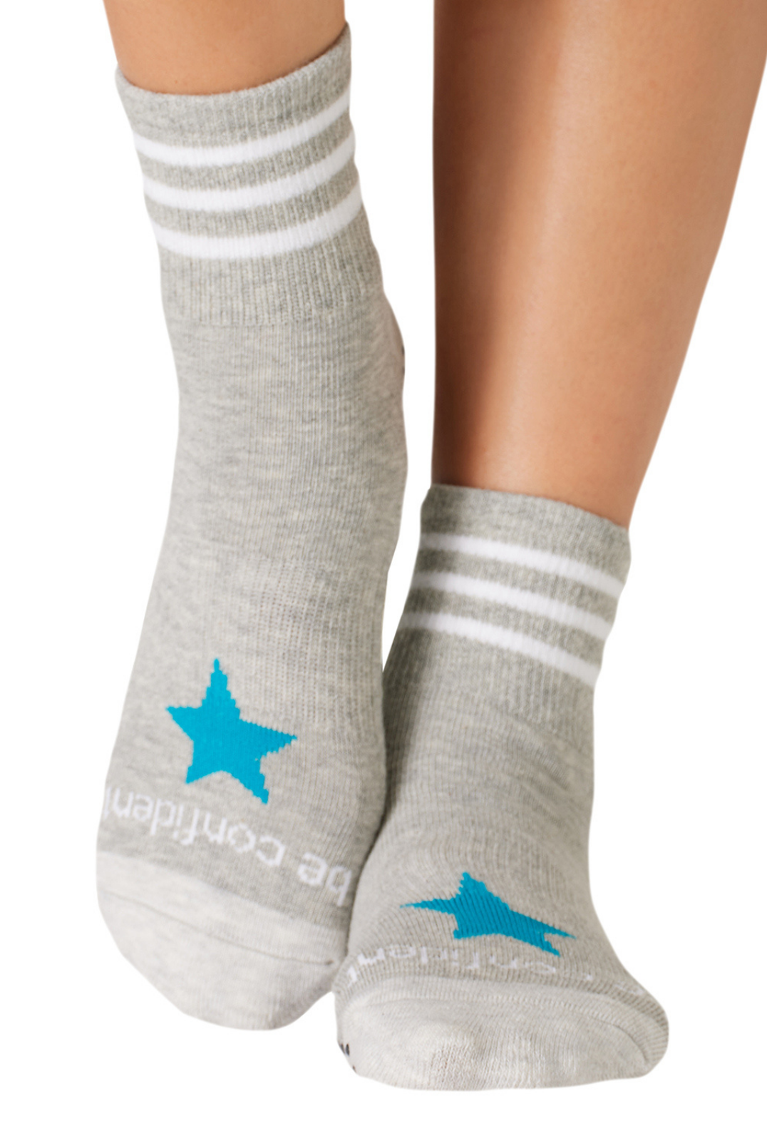 Short Crew Be Confident Grip Socks (Heather/Star)