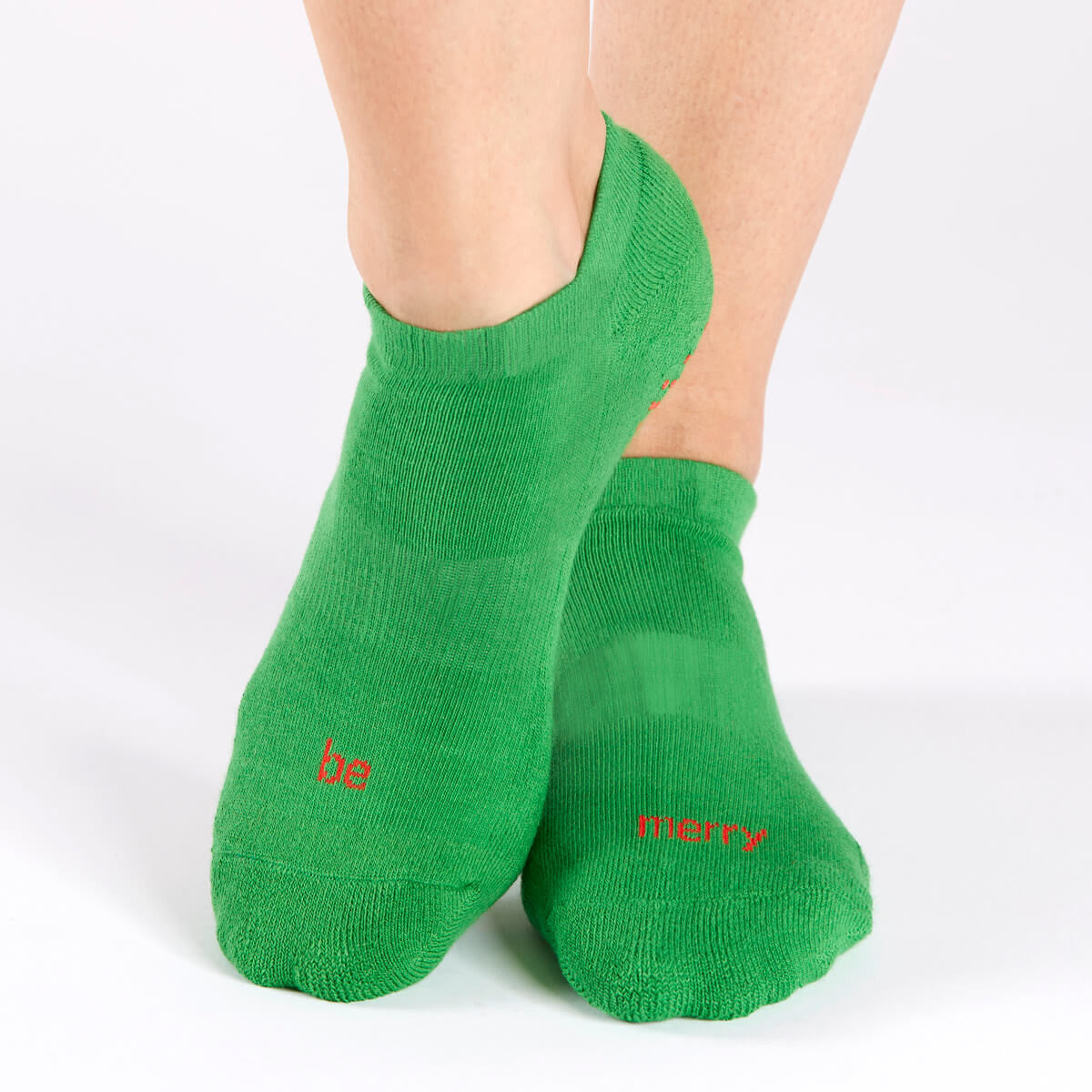 SALE Be Merry Grip Socks (Green/Red Berry)