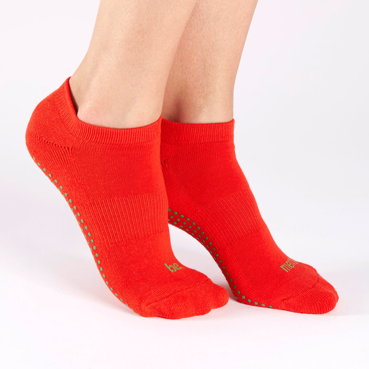 SALE Be Merry Grip Socks (Red Berry/Green)