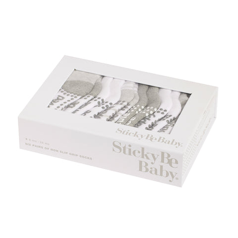 Sticky Be Socks, Levi Baby Boy Box 6 Pack, Multi (Multicolor, Size 6-24M)