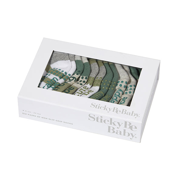 baby boy box 6 pack samson, sticky be socks, best grip socks, best grippy socks, best yoga socks, best pilates socks