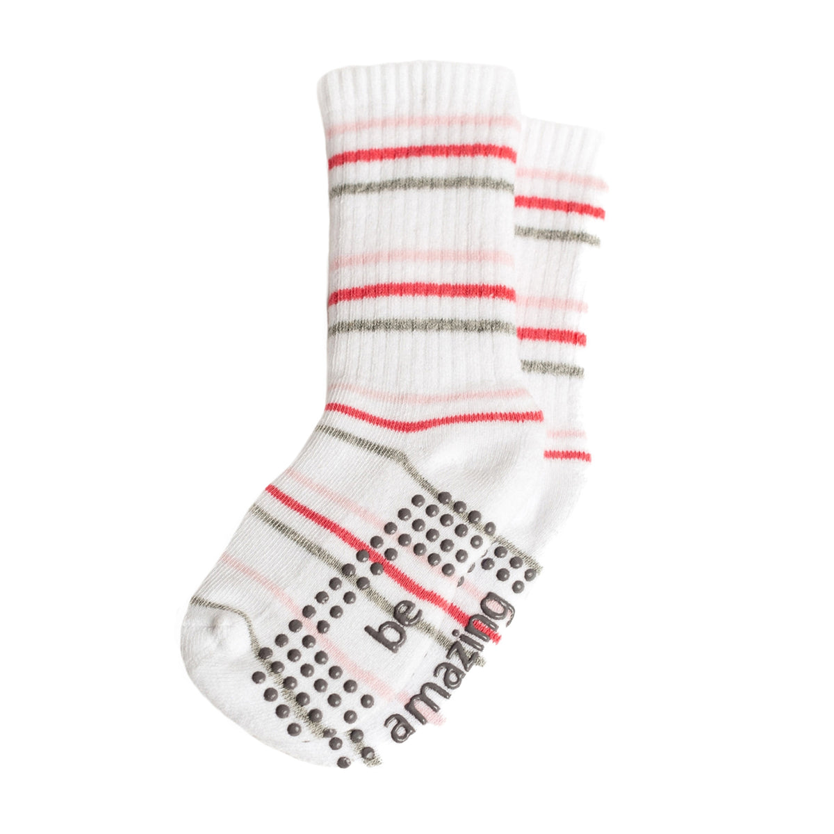 Girls 2 Pack Grip Crew Socks 2T-4T (Gia)