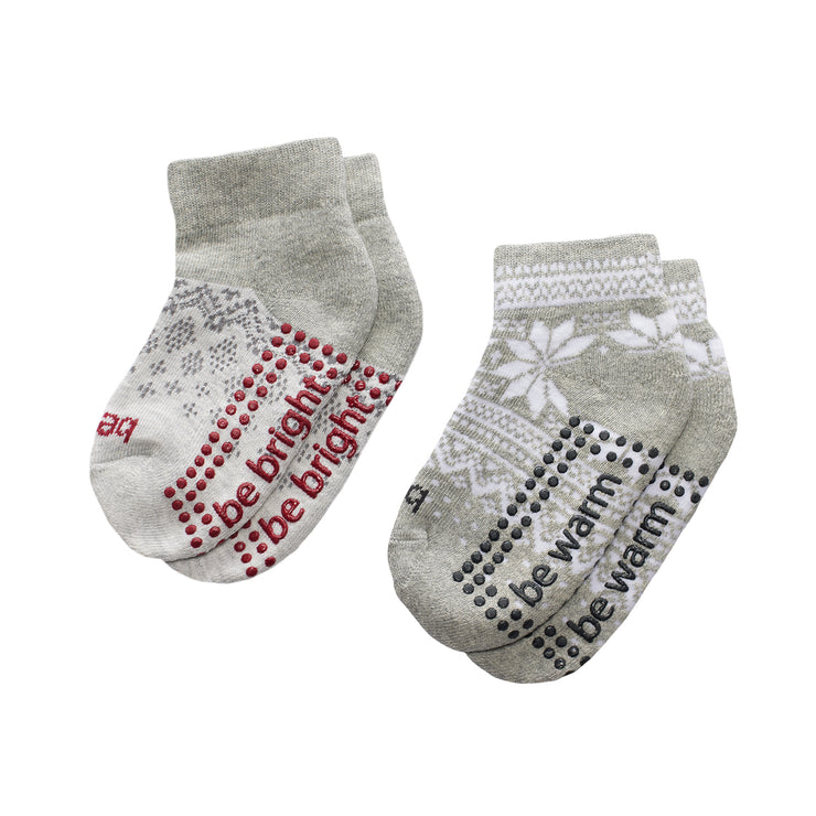 toddler winter 2 pack grip socks 2t-4t frost, sticky be socks, best grip socks, best grippy socks, best yoga socks, best pilates socks