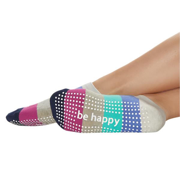 Be Happy Marlowe Grip Socks (Hibiscus)