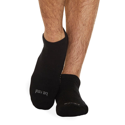 Mens Be Real Grip Socks (Black/Steel)