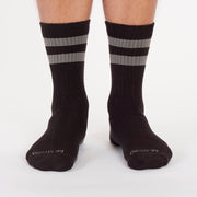mens crew be strong grip socks black/slate, sticky be socks, best grip socks, best grippy socks, best yoga socks, best pilates socks