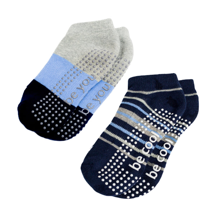 Boys 2 Pack Grip Socks 4T-6T (Beck)