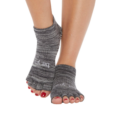 half toe be you marbled grip socks ash, sticky be socks, best grip socks, best grippy socks, best yoga socks, best pilates socks