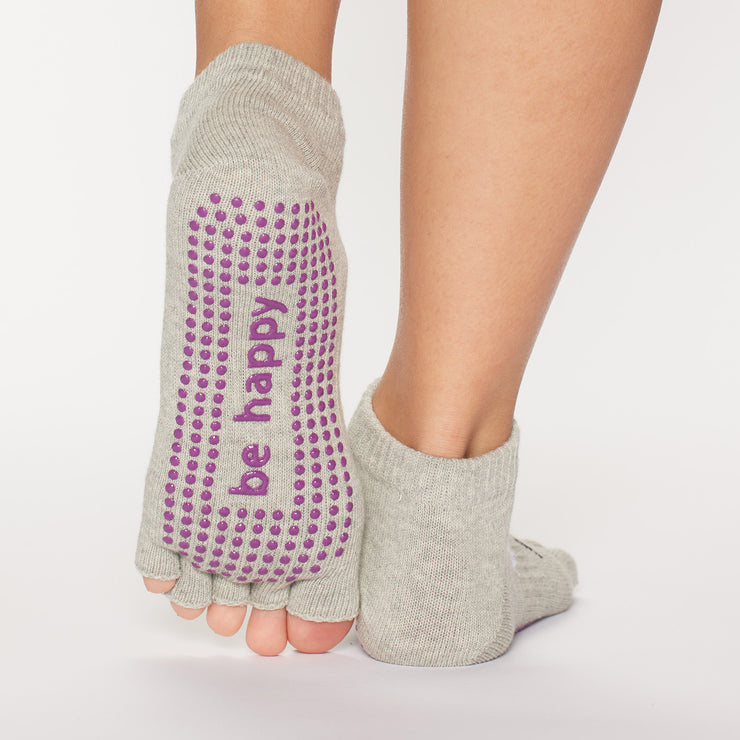 Half Toe Be Happy Grip Socks (Shine)